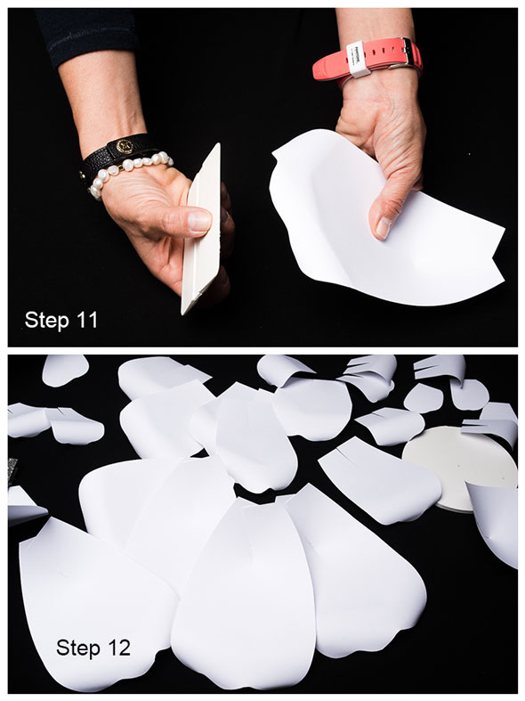 Сделанные лепестки для цветов из бумаги